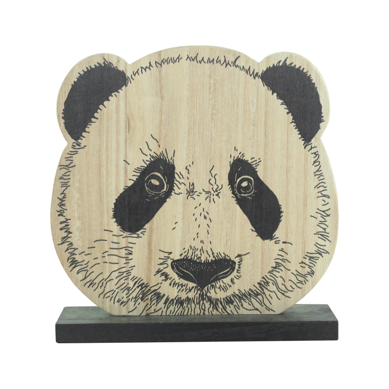 Panda Wood Stand Kids Decoration