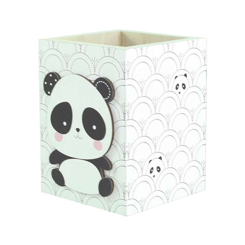 Panda Wood Box Kids Decoration