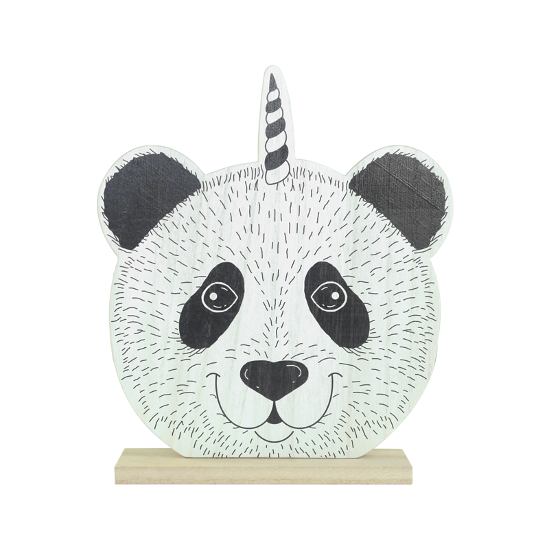 Panda Wood Stand Kids Decoration