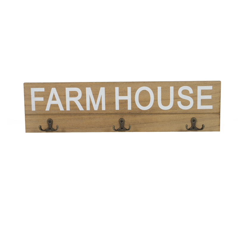 Farm Wooden Hanger with Hook Home Decoration