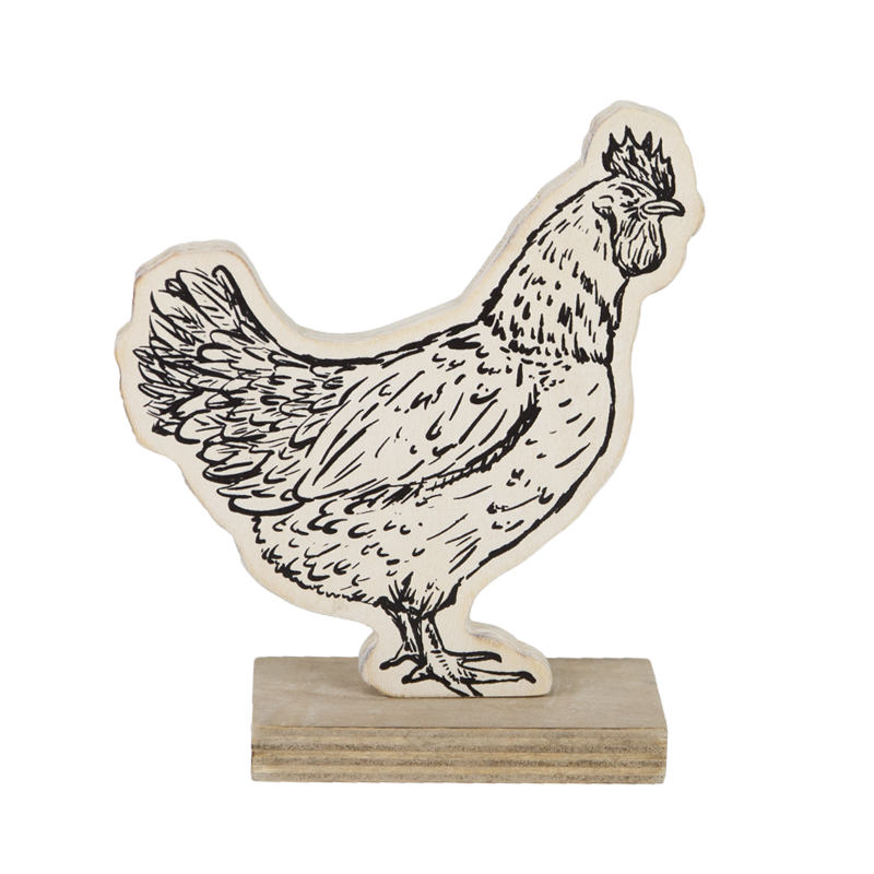 Farm Wooden Cock  Stand Home Decoration