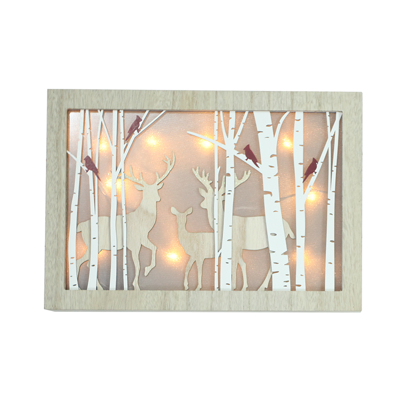 LED Wooden Christmas Stand Home Decoration