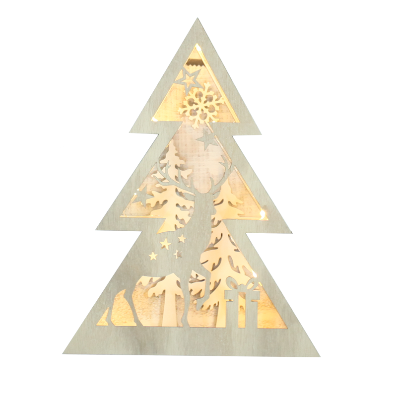 LED Wooden Christmas Stand Home Decoration