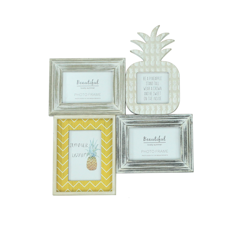 Summer Wooden Pineapple Photo Frame Home Decoration