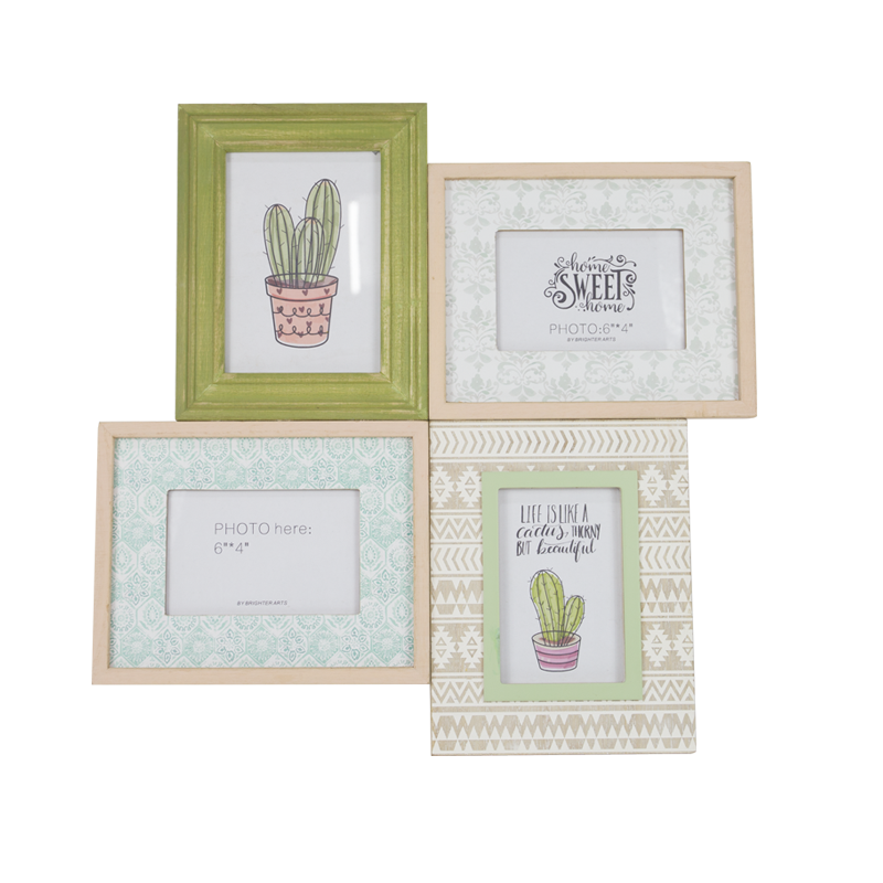 Summer Cactus Wooden Photo Frame Home Decoration