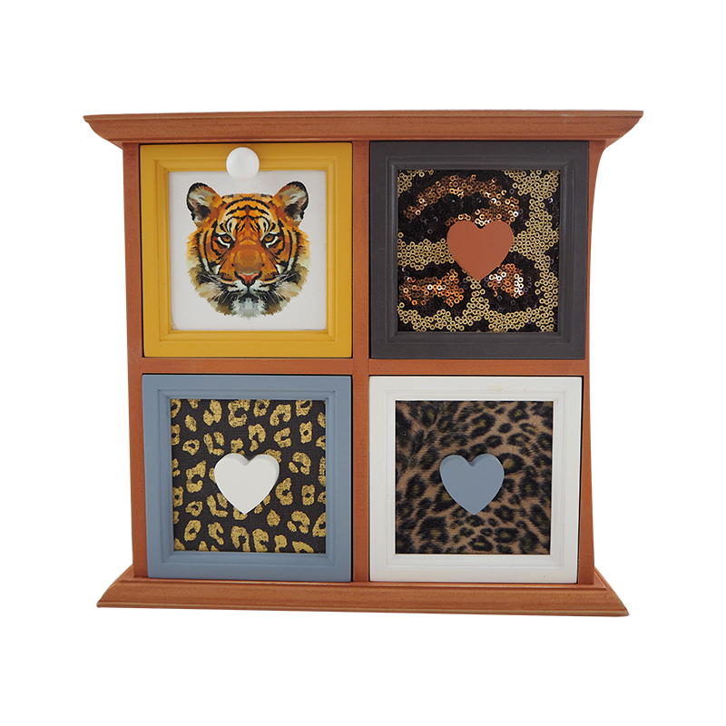 Wooden Tiger Drawer Stand Home Decoration