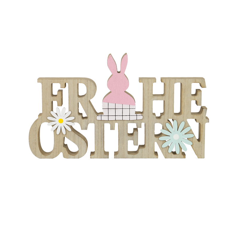 Easter Wooden Rabbit Stand Home Decoration