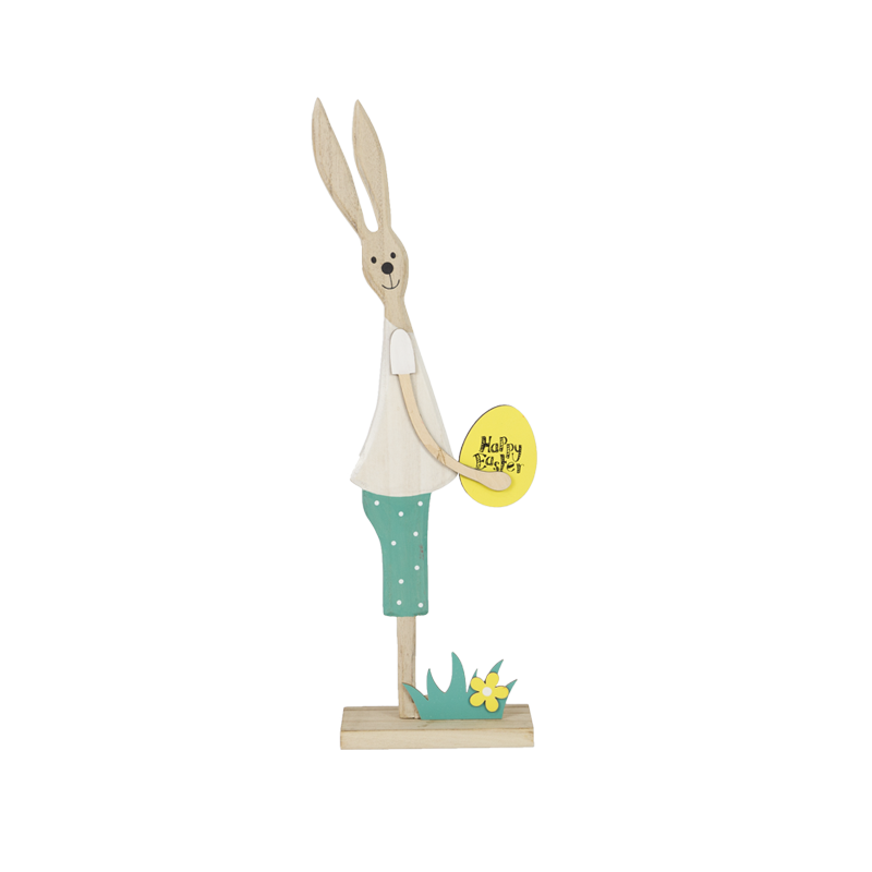 Easter Wooden Rabbit Stand Home Decoration