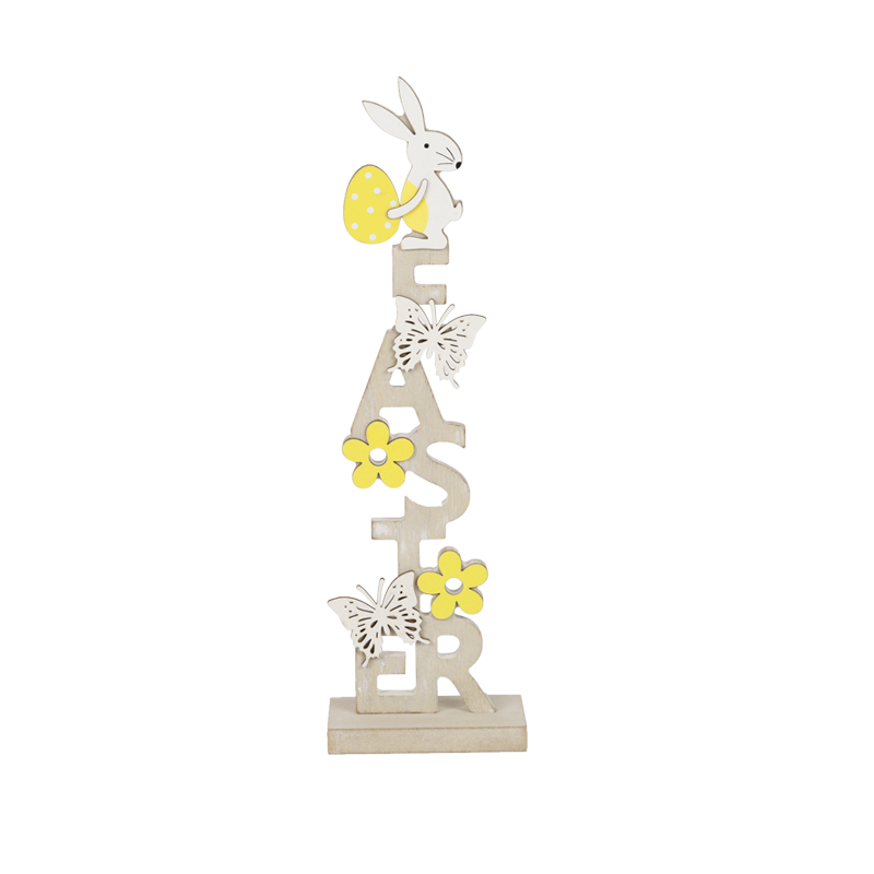 Easter Wooden Rabbit Stand Home Decoration