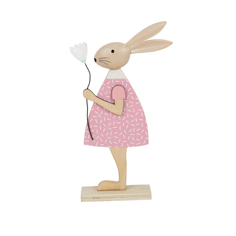 Easter Wooden Rabbit Stand Home Decoration