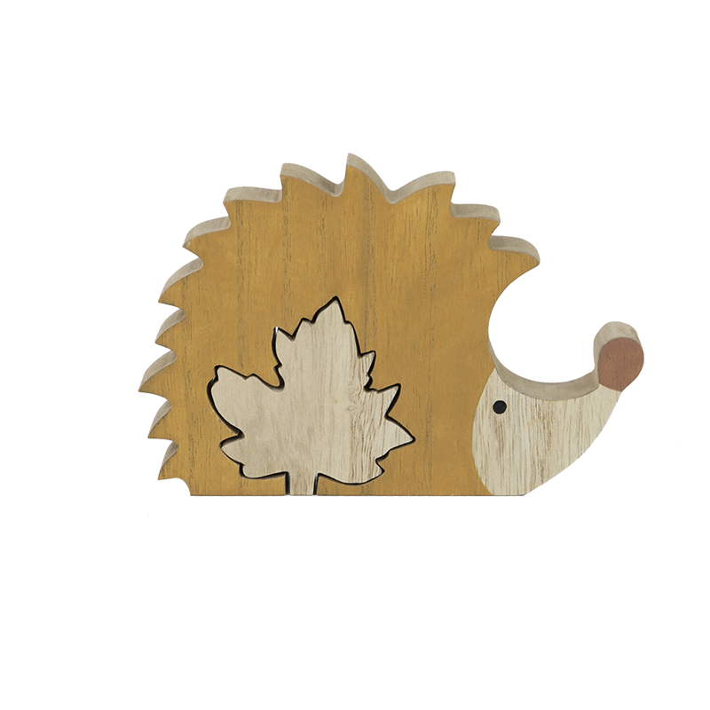 Harvest Hedgehog Wooden Stand Home Decoration