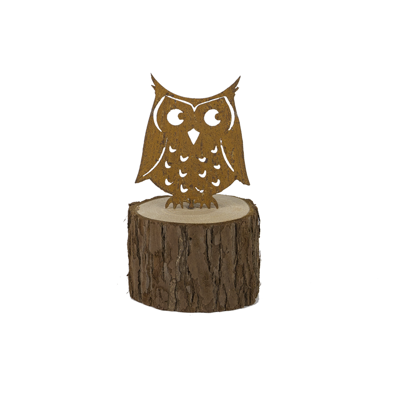 Harvest Owl Wooden Stand Home Decoration