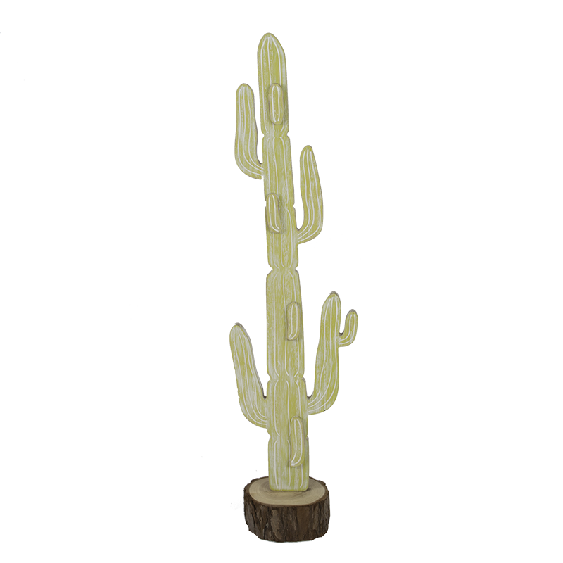 Summer Wooden Cactus Stand Home Decoration