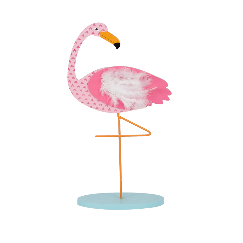Summer Flamingo Wooden Stand Home Decoration