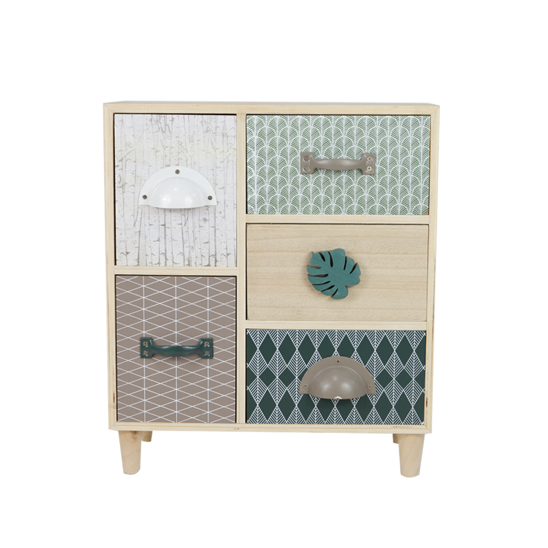 Summer Leaf Wooden Drawer Home Decoration