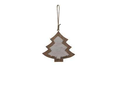 WOODEN DECORATION WARM WHITE CHRISTMAS SERIES