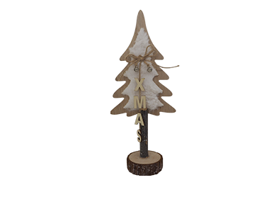 WOODEN DECORATION WARM WHITE CHRISTMAS SERIES