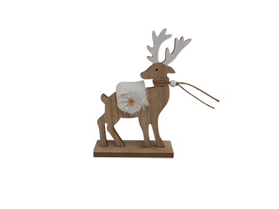 WOODEN DECORATION WARM WHITE CHRISTMAS SERIES