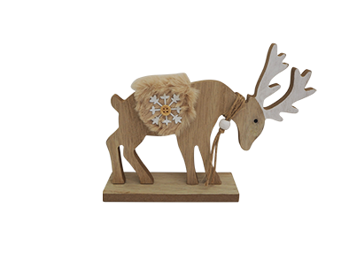 WOODEN DECORATION WARM WHITE CHRISTMAS SERIES