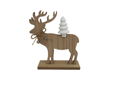 WOODEN DECORATION WARM WHITE CHRISTMAS SERIES