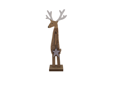 WOODEN DECORATION WARM WHITE CHRISTMAS SERIES