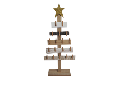 WOODEN DECORATION WARM WHITE CHRISTMAS SERIES